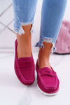 Women's Suede Leather Fuchsia Lauren moccasins
