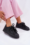 Zdobione Damskie Sneakersy Na Platformie Czarne Eanneth