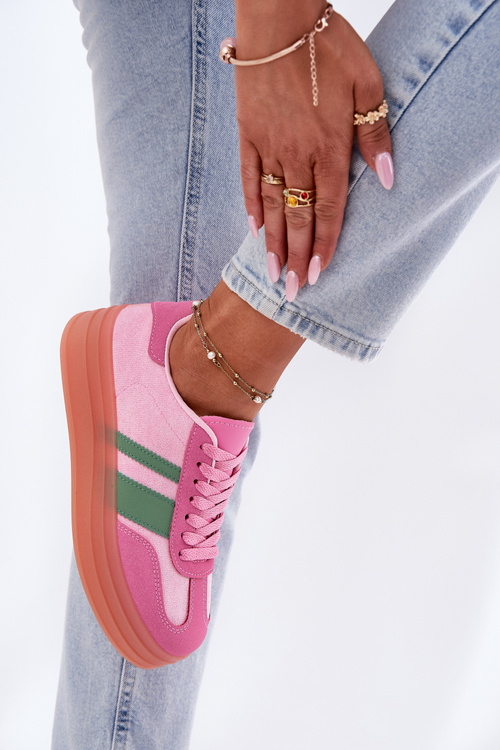 Low platform sneakers pink Ovivene