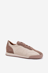 Ladies Leather Sports Shoes Beige Laura Messi 2935