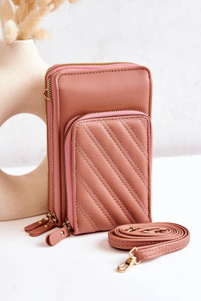 Wallet Handbag 2in1 On Zipper Pink Themis