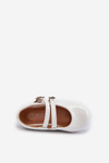 White Patent Leather Children's Ballerina Flats with Straps Margenis