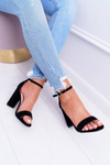 Women's Stiletto Sandals Suede Black Anastasie