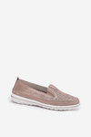 Suede Slip-on Shoes Beige-Gold Inez