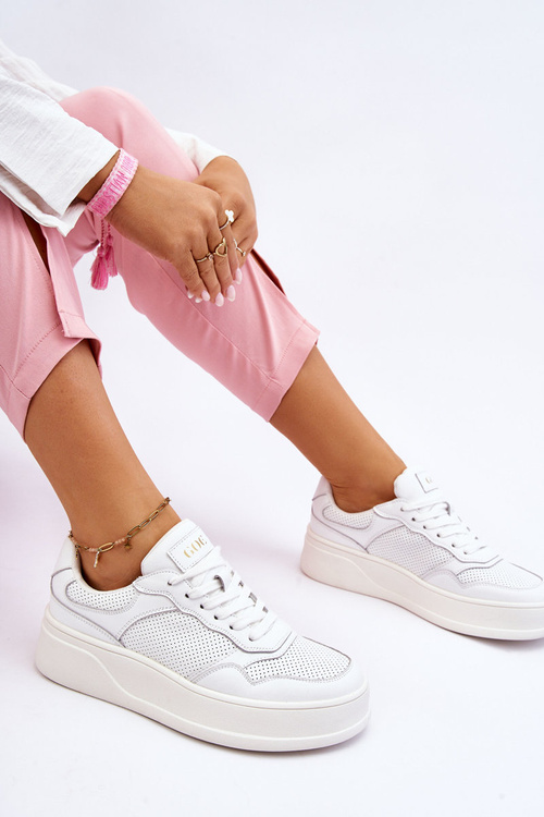 Women's Comfortable Sports Shoes GOE LL2N4054 White-Beige