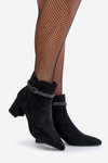 Women's Eco Suede Ankle Boots with Pointed Toes Black Terivannes