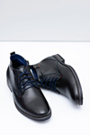 Men's Black Leather Boots Nikopol 672