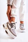 Sneakersy Sportowe Buty Damskie Biało-Szare New Horizon