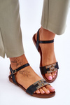 Women's Leather Sandals S.Barski KV-5541-37 Black