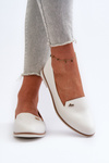 White Women's Flat Moccasins Enzla
