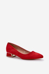 Low Heeled Pumps With Pointed Toes Red Terilara