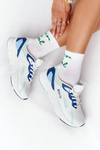 Buty Sportowe Memory Foam Big Star Biało-Zielone HH274810 
