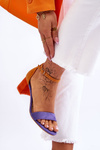 Low Heel Suede Sandals Violet-yellow Quincy