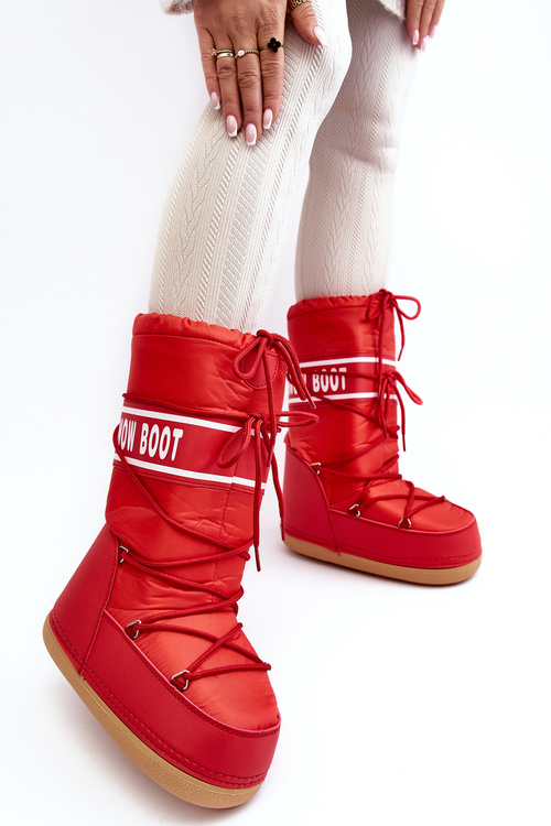 Women's High Snow Boots Red Venila