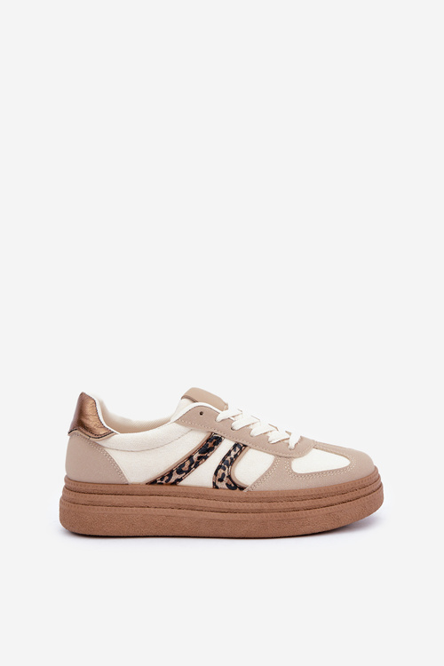 Women's Platform Sneakers Beige Lesida