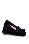 Morreno Women's Black Suede Moccasins