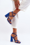 Fashionable High Heel Sandals Blue Josette