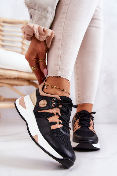 Buty Sportowe Sneakersy Czarne Imperio