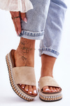 Women's Smooth Suede Slippers Beige Hayen