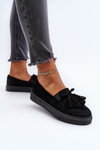 Women's Black Fringed Espadrilles Elorvia