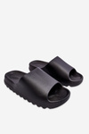 Fashionable Platform Slippers Black Estella