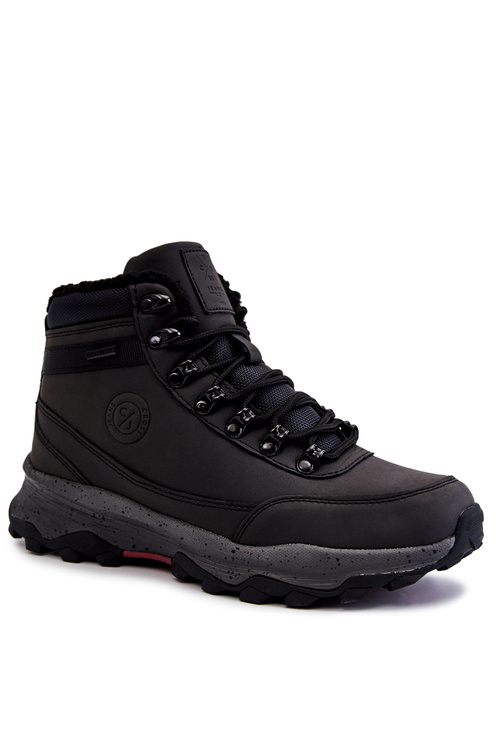 Buty Trekkingowe Męskie Ocieplane Czarne Cross Jeans KK1R4027C 