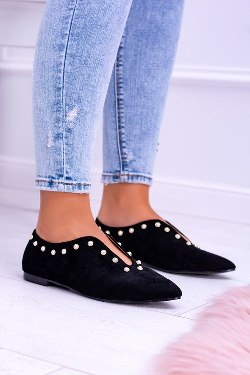 Lu Boo Czarne Półbuty Z Wycięciami Korale Merseo