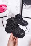 Children's Insulated Glitter Boots Black Mermaid