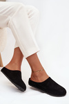 Women's slippers on platform black Sylviane