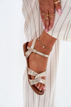 Flat Shiny Sandals Women S.Barski KV51-022 Gold
