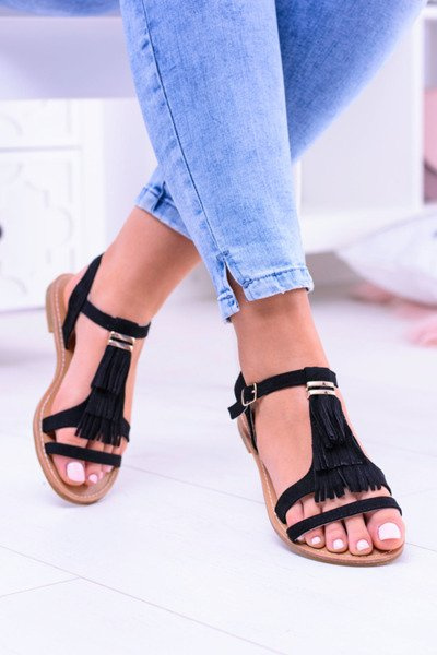 Women's Elegant Flat Sandals Memi Black