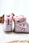 Children's Warm-up Snow Boots Grey and pink Shirinell