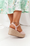 Braided Wedge Sandals Big Star FF274749 Nude