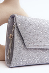 Decorated Evening Clutch Bag Edela Silver