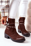 Insulated High Heel Boots Brown Effie