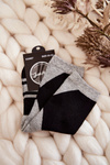 Two-color Youth Socks With Stripes Black and Grey