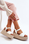 Women's Wedge Sandals White Geferia