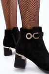 Fashionable Women's Suede Boots Black Nola