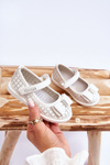 Children's Ballerinas With Velcro Bow White Halle