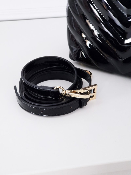 Women's Lacquered Letter Bag NOBO NBAG-FD2080-C020 Black