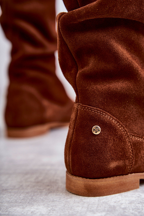 Women's suede shoes Maciejka 05057-29 Brown