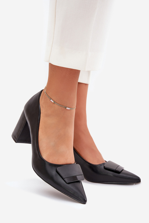 Heels With Decoration Black Celira