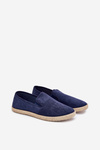 Men's espadrille sneakers made of eco suede navy Lunaria