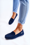 Women's Suede Loafers Navy Blue Millare