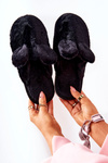 Fur Slippers With Ears Black Thorpe 