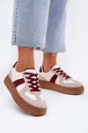 Ladies platform sneakers burgundy Dovina