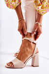 Fashionable Sandals On A Bar Beige Salis