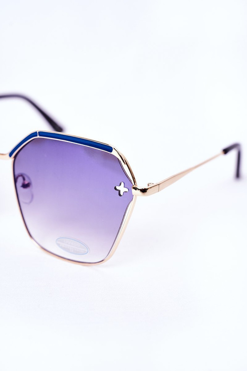 Geometric Sunglasses Navy Ombre