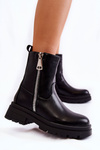 Women's Warm Boots With Zippers Black Jette