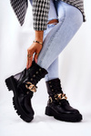 Chained Worker Boots Black Molisa